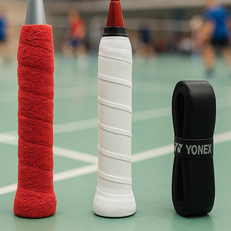 Wie wickelt man ein Griffband auf einen Badmintonschläger?