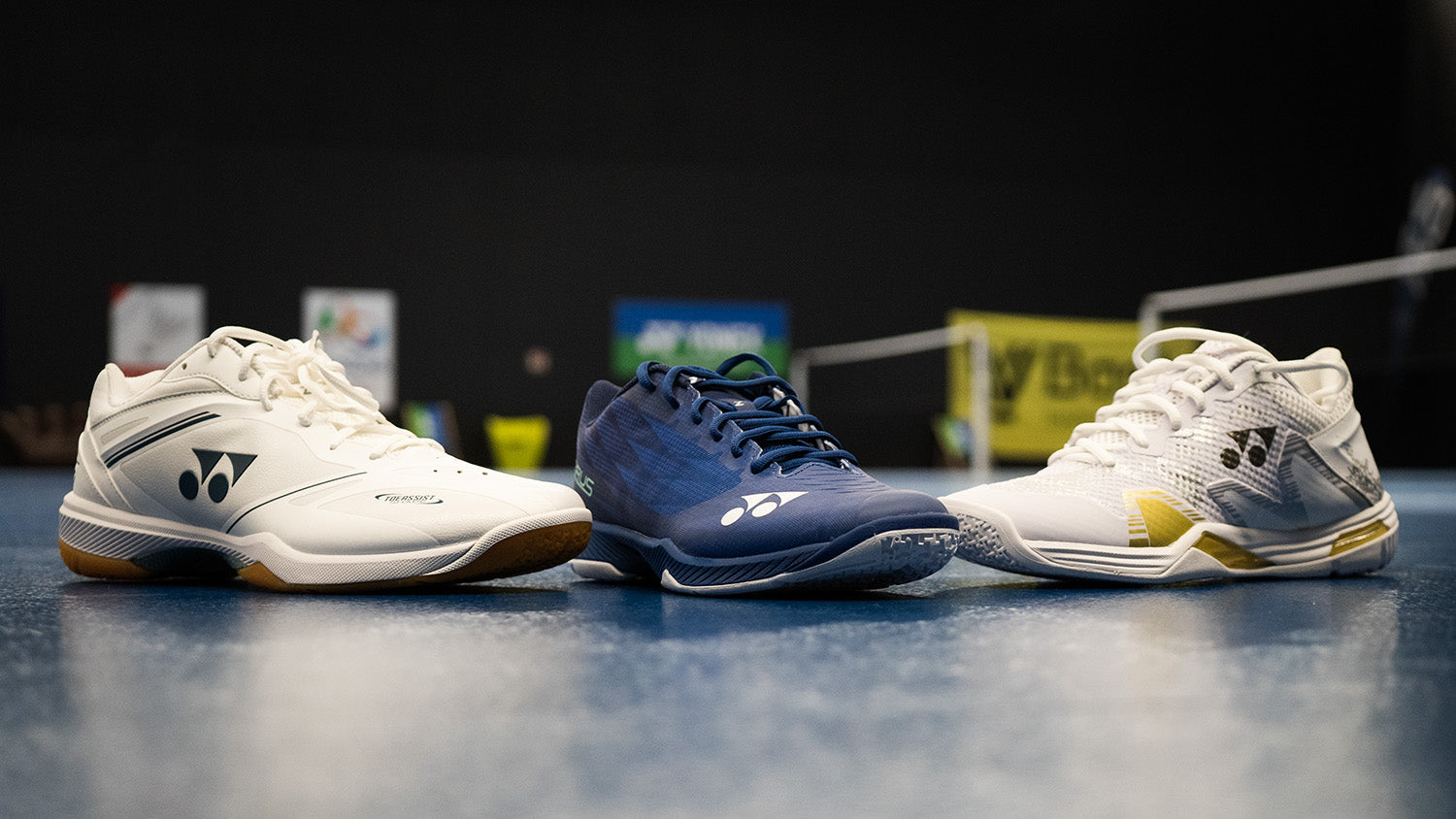 Badmintonschuhe Yonex Aerus, Eclipsion, Power Cushion 65 und Subaxia GT im Vergleich