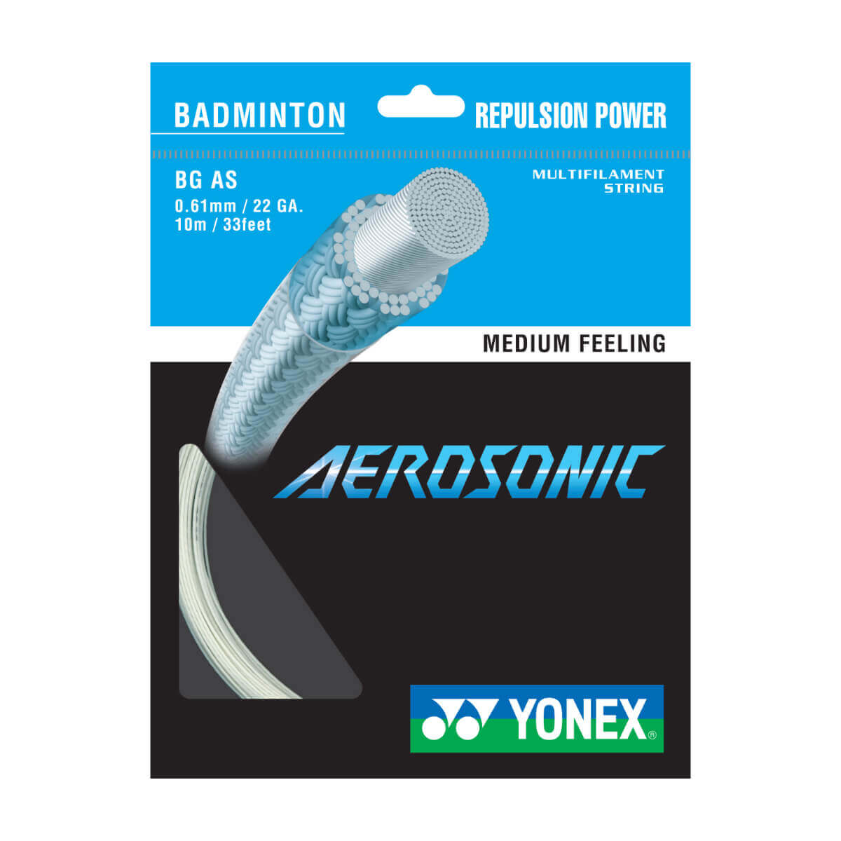 YONEX Aerosonic Weiß 10m - 0,61 mm - Bash Badminton-Shop