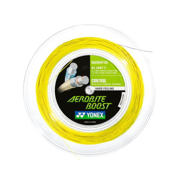 YONEX Aerobite Boost Grau/Gelb 200m - Bash Badminton-Shop