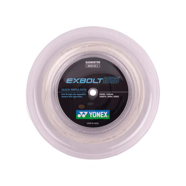 YONEX Exbolt 65 Weiß 200m - 0,65 mm - Bash Badminton-Shop