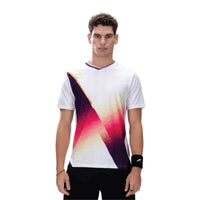 Hundred Performance Badminton T-Shirt - Weiß/Violett