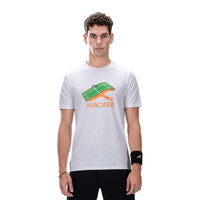 Hundred Logo Badminton T-Shirt - Weiß/Grün
