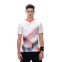 Hundred Performance Badminton T-Shirt - Weiß/Orange