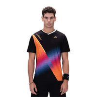 Hundred Performance Badminton T-Shirt - Schwarz/Multicolor